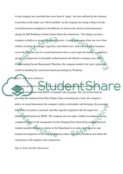 Sexual Harassment Case Analyzes