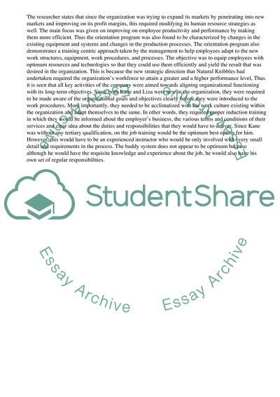 Key Characteristics of Natural Knibbles Orientation Program