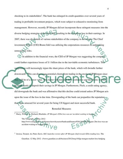 Economics of JP Morgan Chase