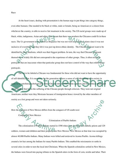 Chicano People and Colonization of Pueblo Indians