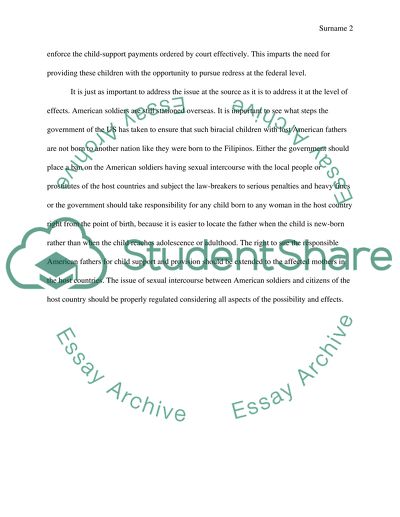 The Role of the US Military Forces in the Existence of the Prostitution Industry in the Philippines