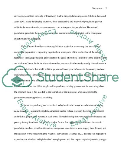 History - Malthusian Demographics