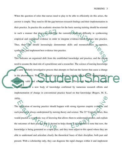 Nursing Science in Research and Practice