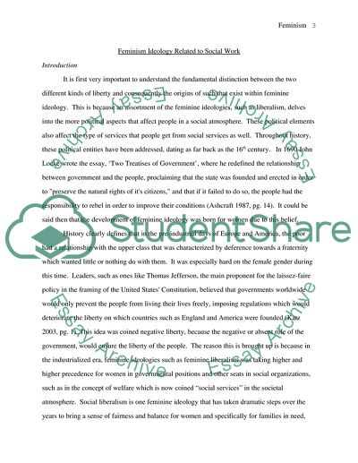 Feminism Ideology Related to Social Work