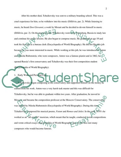 Peter Illych Tchaikovsky and the Swan Lake Ballet