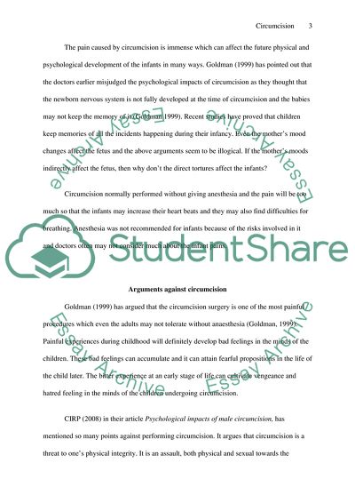Circumcision for Male Infants