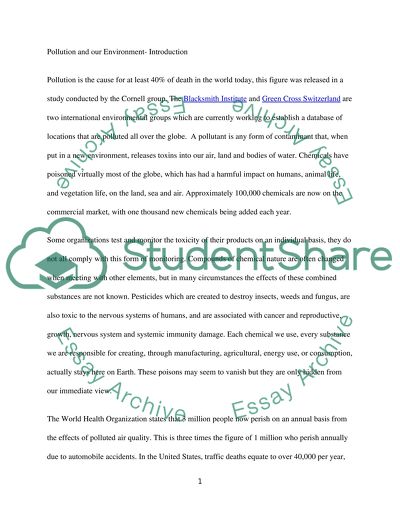 Pollution and our Environment: What do we do now