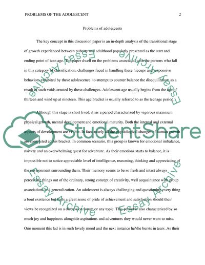 Problems of adolescents