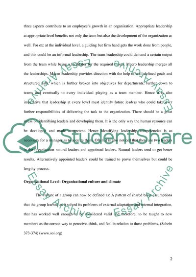 organisational behaviour essay example