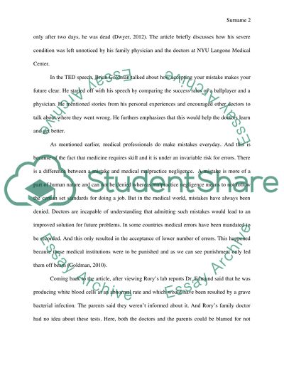 Doctors Also Make Mistakes