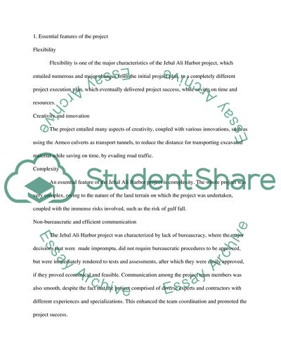 Matrix Organization Structure in Jebal Ali Harbor