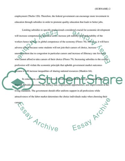 The US Investment in Education