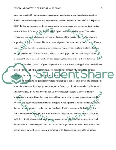 Personal portals for work and play