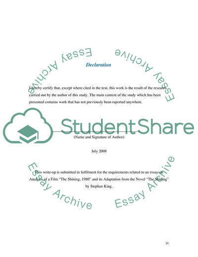 The Shining as the Great Adaptation