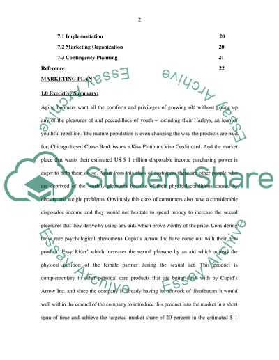 Cupids Arrow Inc. of Marketing Plan