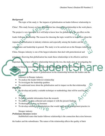 The Impact of Globalisation on Leader-Follower Relationship in China
