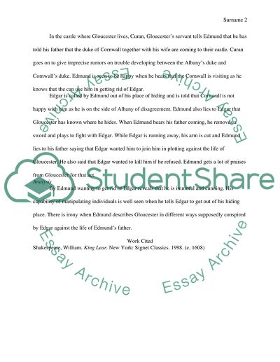 Shakespeare, William. KING LEAR acts I-II