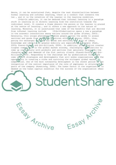 Formal Learning and Informal Learning