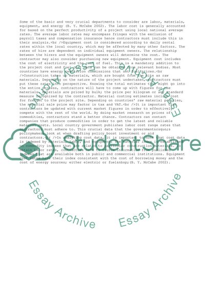 Contractor Cost Analysis: Data Sources