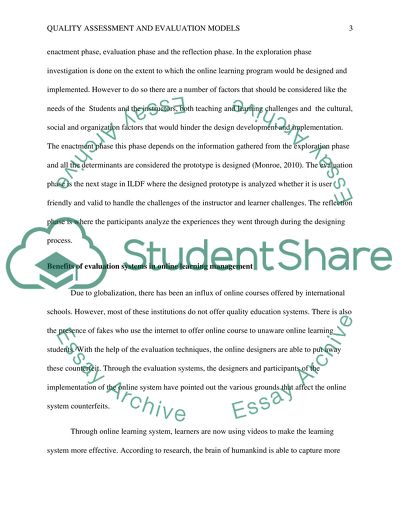 Benefits of Evaluation Systems in Online Learning Management