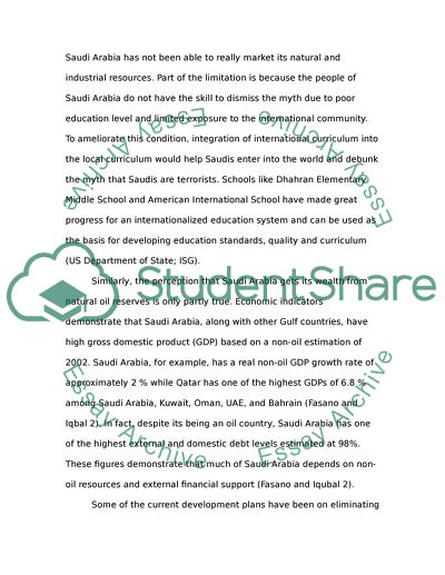 Development Of Saudi Arabia