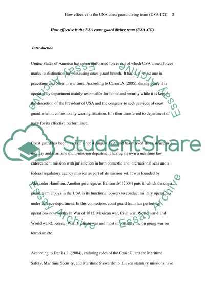 How Effective Is the USA Coast Guard Diving Team