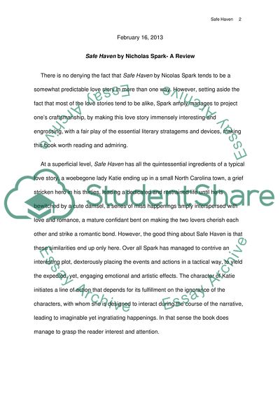 Safe Haven by Nicholas Spark