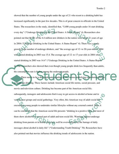 Causes and Consequences of Underage Drinking