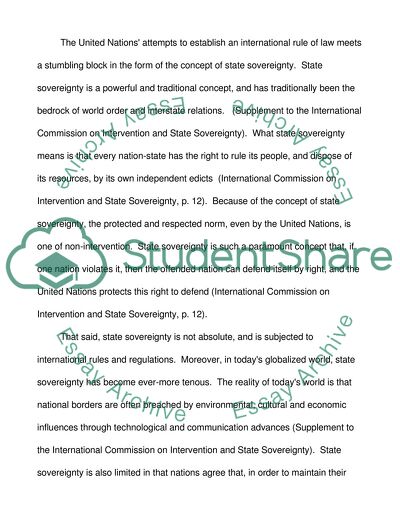 The Traditional Meaning of Sovereignty