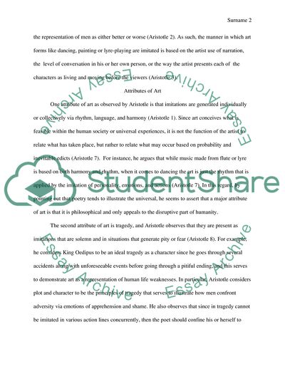 Foundation of Aristotle Art Theories