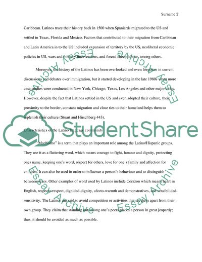 Characteristics of Language in Latino Community