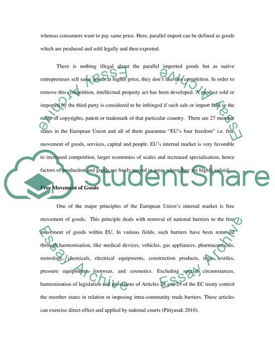 Free Movement of Goods