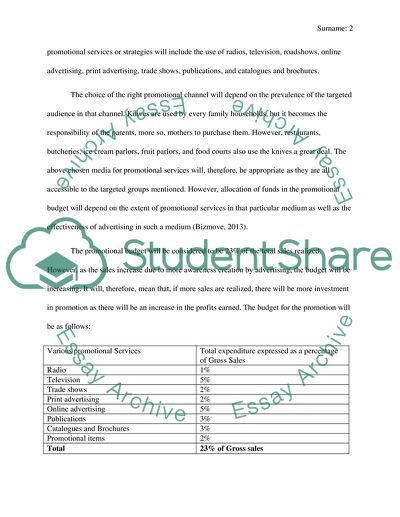 Promotional Budget-Magic knife