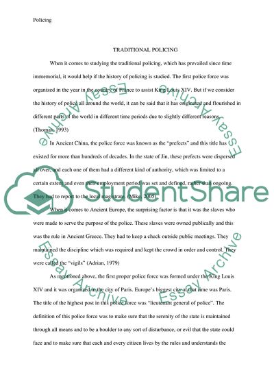 Dealing with Policing in the Society