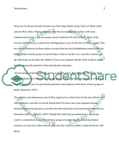 The Issue of Piracy in Somali