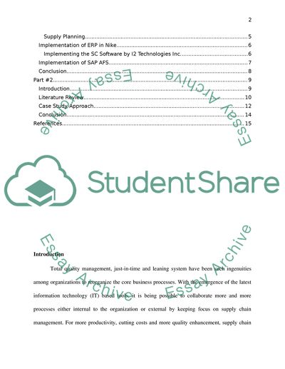 Supply Chain Management and Information Technology