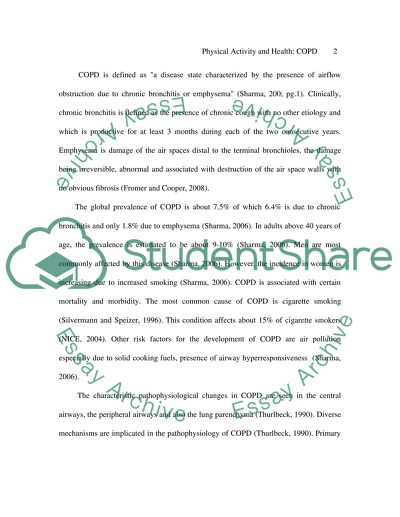 Physical activity and health: COPD