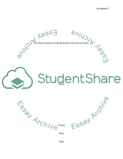 Fall of the soviet union