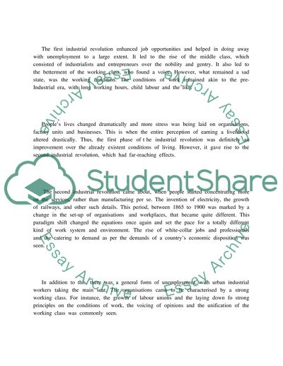 Industrial revolution essay