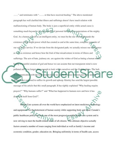 Health policy and religion