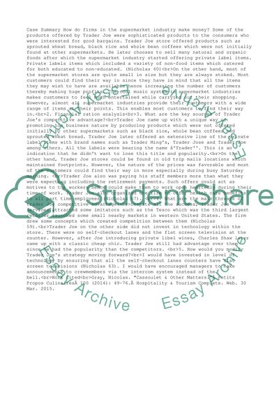 How Do Firms in the Supermarket Industry Make Money