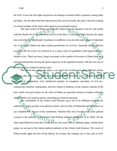 UAE and Dubai Legal System