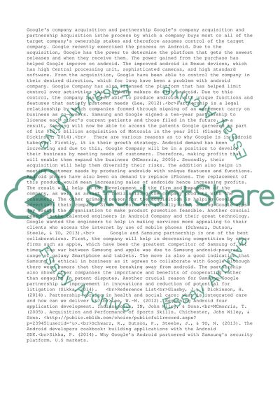 Googles company acquisition and partnership