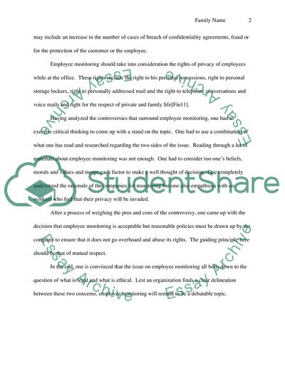 Employee Monitoring in the Organization