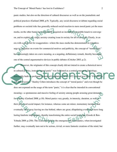 On the Concept of Moral Panic