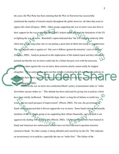 The United States and the floundering war on terror