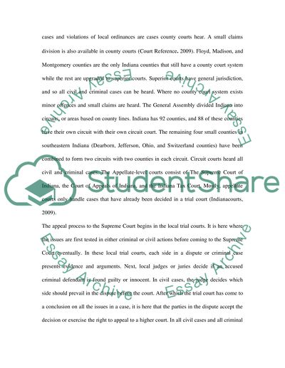 State Court System In Indiana