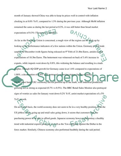 Analyze one week of world economy