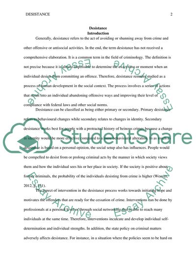 What is Desistance and How Can it Be Explained