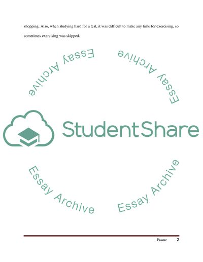 Evaluation & reflection on lifestyle management plan